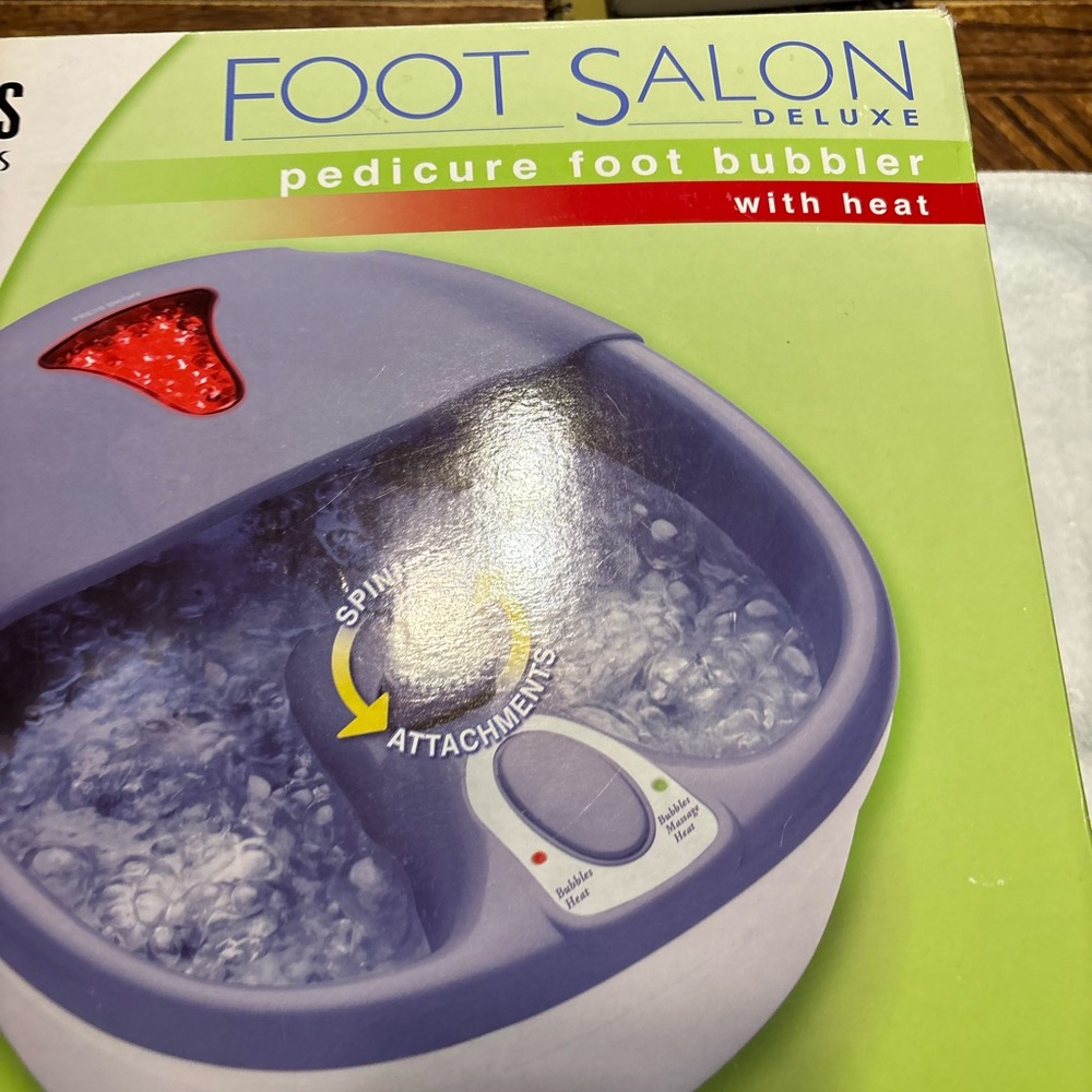 Homedics Foot Salon Pedicure Foot Bubbler in Purple and White - Picture 3 of 6